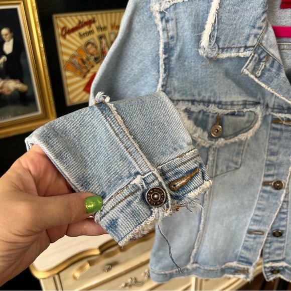 Y2K Zana-di Light Blue Denim Jacket Medium - Picture 4 of 6